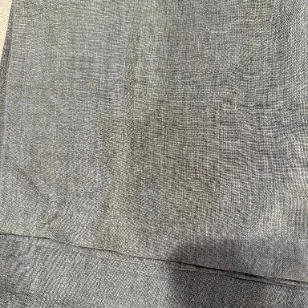Zara Woman Flax Linen Pants SZ 8 Gray Lined Tie Wide Leg Classy Work Casual